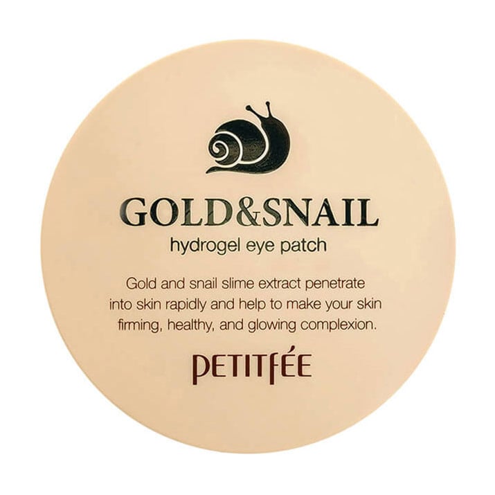 Гідрогелеві патчі для шкіри наколо очей Petitfee&amp;Koelf Gold &amp; Snail Hydrogel Eye Patch з золотом та равликом, 60 шт