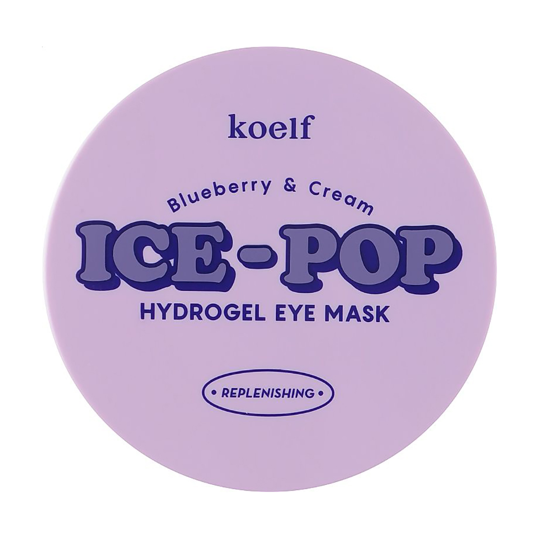 Гідрогелеві патчі для шкіри навколо очей Koelf Blueberry &amp; Cream Ice-Pop Hydrogel Eye Mask з лохиною та вершками, 60 шт